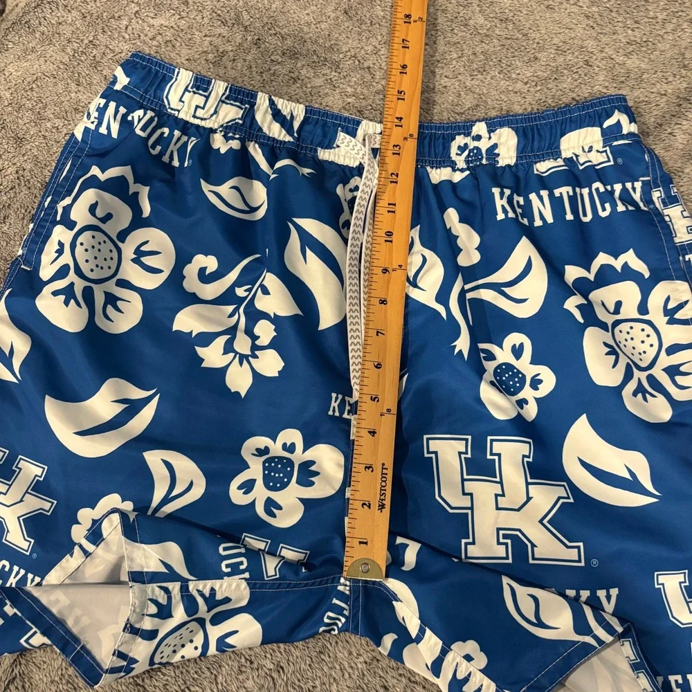 Wes And Willy Mens Swim Trunks XXL Kentucky Wildcats Floral Beach Hawaiian 21245